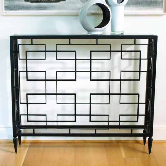 Open Block Console by Global Views. Made from unique in a transitional style.