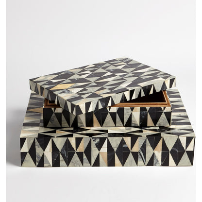 Brass Diamond Box by Global Views. Made from mdf, brass, resin in a eclectic & global style.