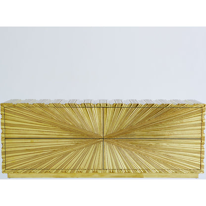 Linenfold Cabinet by Global Views. Made from mdf, brass in a modern style.