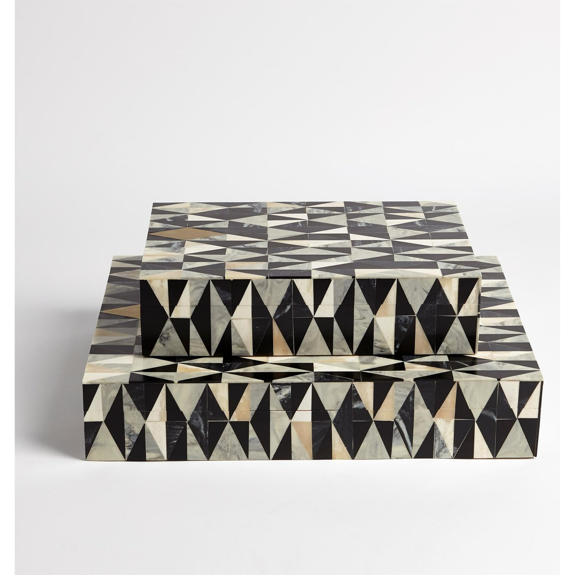 Brass Diamond Box by Global Views. Made from mdf, brass, resin in a eclectic & global style.