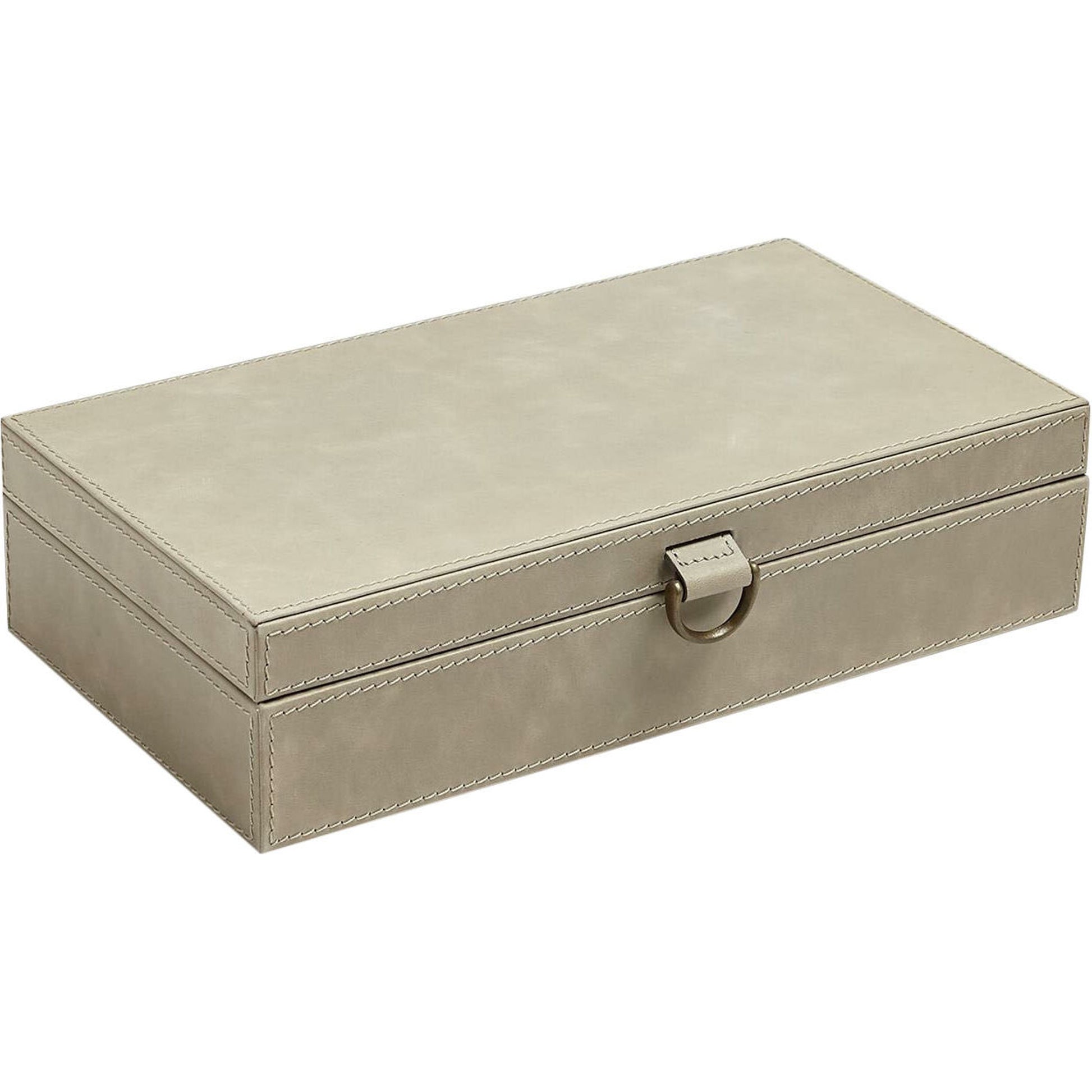 Marbled Leather D Ring Box by Global Views. Made from unique in a transitional style.