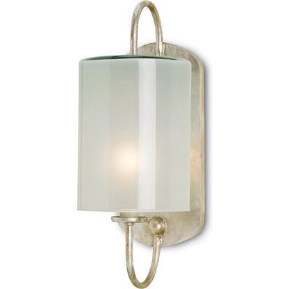 Glacier Wall Sconce by Currey and Company. Made from wrought iron, glass in a traditional style.