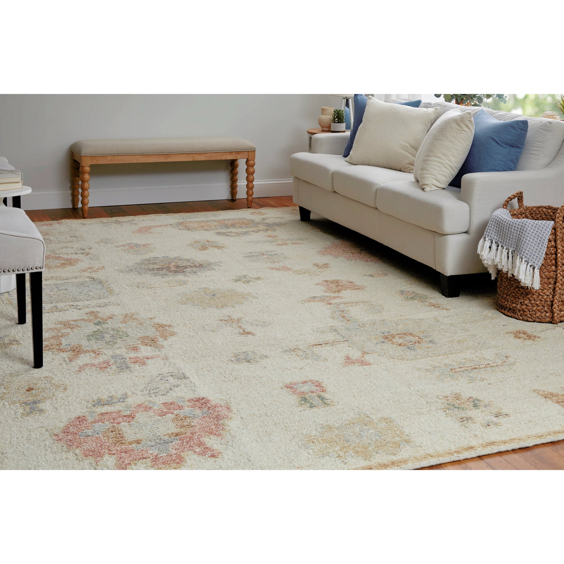 Grafton Traditional Ikat Rug - 69FLF by Feizy in ivory, orange, gray. Made from wool in a unique style.