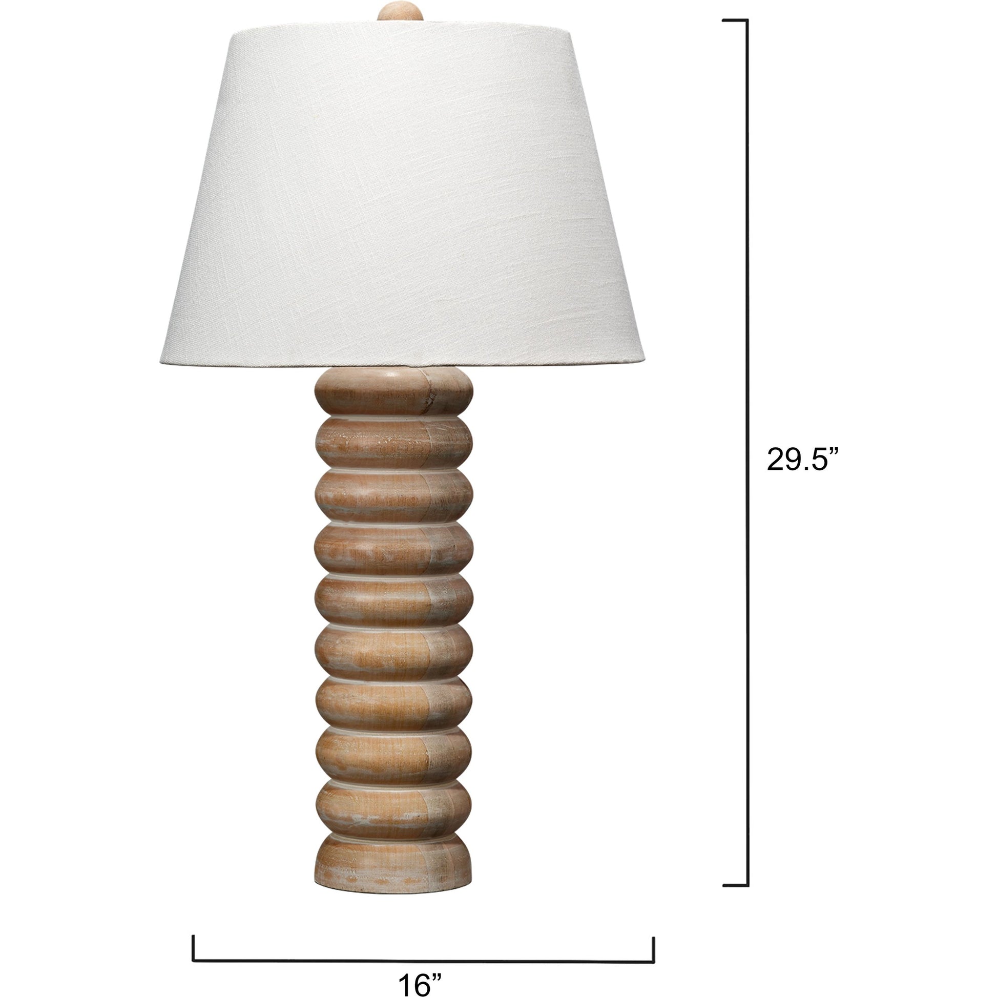Abacus Table Lamp by Jamie Young. Made from mango wood in a modern style.
