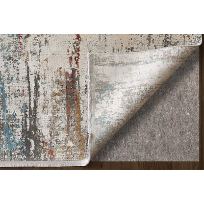 Cadiz Rug - 3903F by Feizy in gray, red, blue. Made from viscose, acrylic in a unique style.