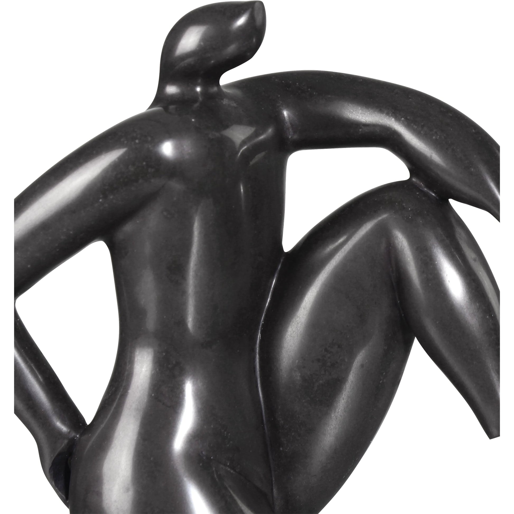 Greek Runner by Currey and Company in black. Made from marble in a modern style.