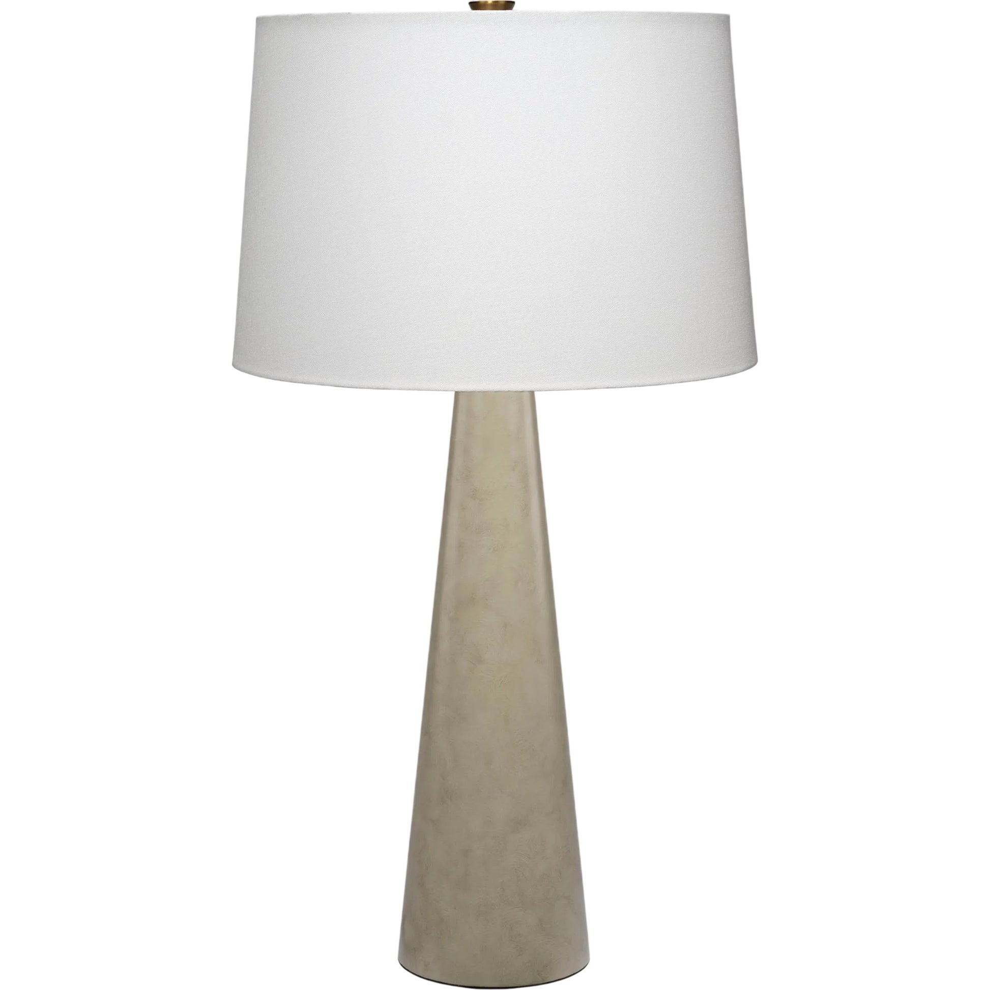 Alps Table Lamp by Jamie Young in grey and warm grey. Made from metal in a unique style.