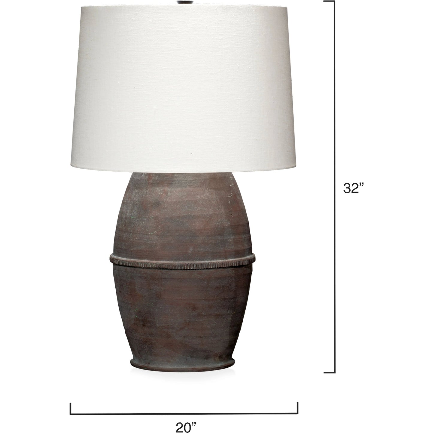 004 SI-1961169 | Additional Silo | Antiquity Table Lamp by Jamie Young in dark grey. Made from ceramic in a modern style.