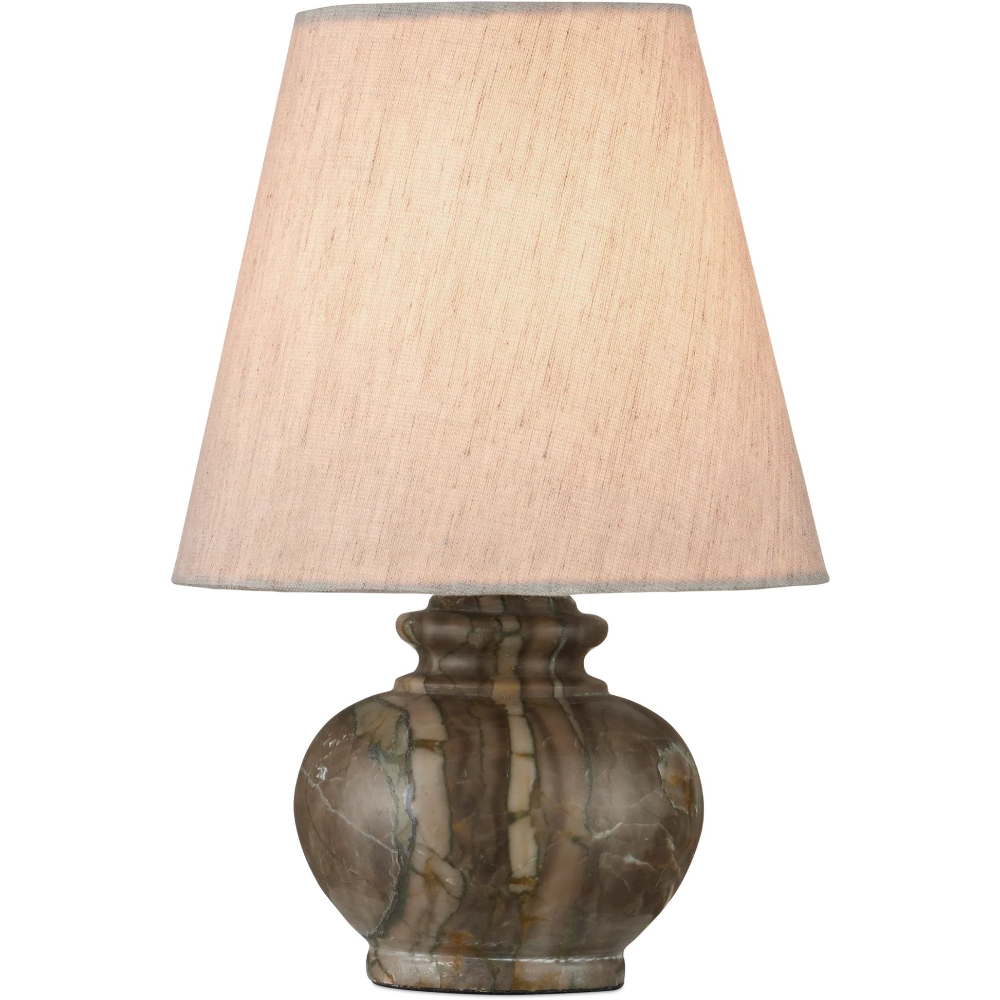 Piccolo Pistachio Mini Table Lamp by Currey and Company in natural green. Made from pistachio green marble in a eclectic & global style.