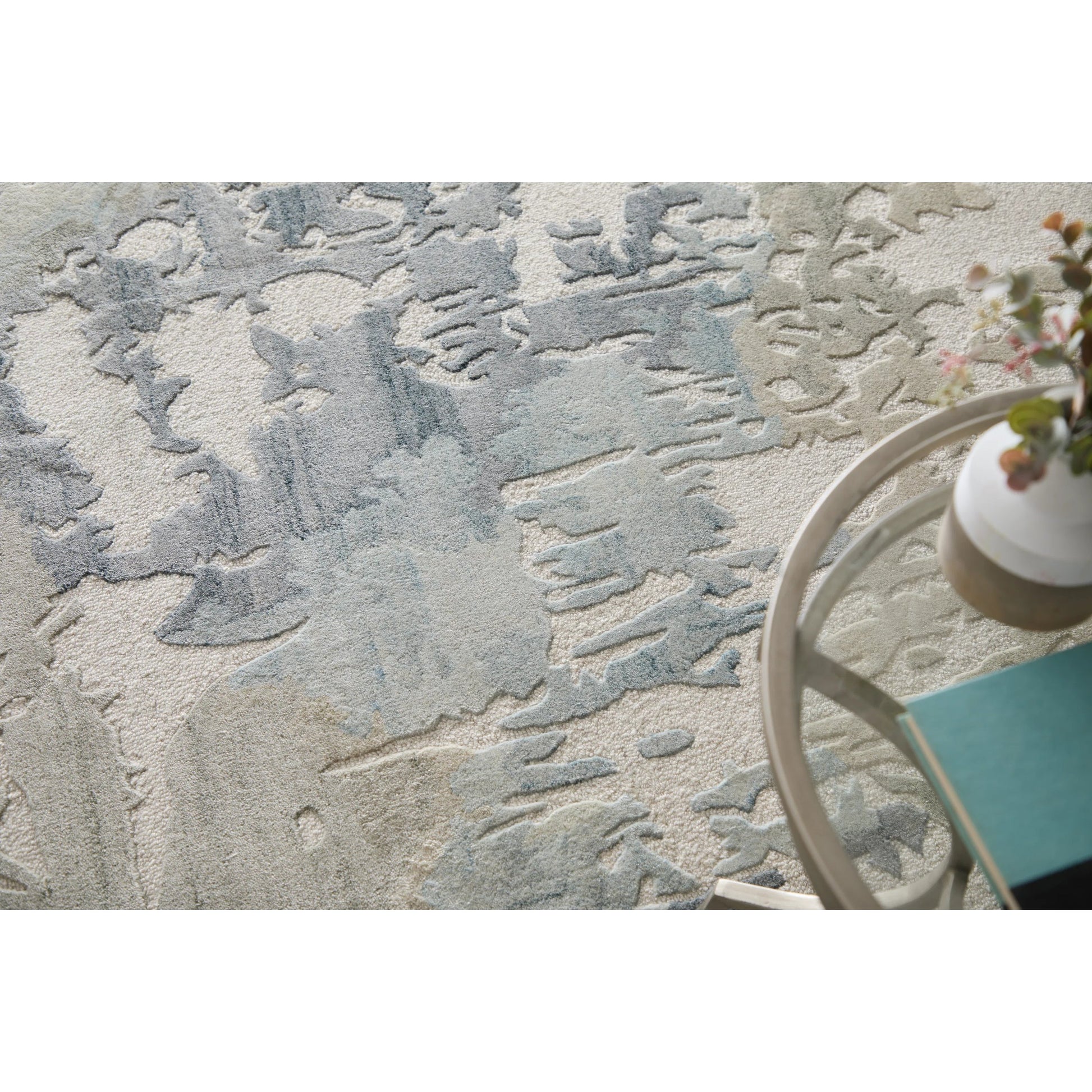 Kendall KDL8A62F Rug by Feizy in ivory, blue, gray. Made from viscose, wool in a unique style.