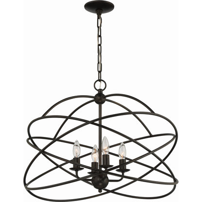Anson Chandelier by Lumanity in oil rubbed bronze. Made from iron in a modern style.