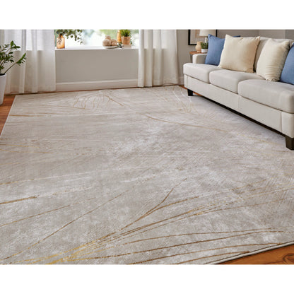 Waldor Rug - 73539NBF by Feizy in taupe, brown, silver. Made from polypropylene, polyester in a unique style.