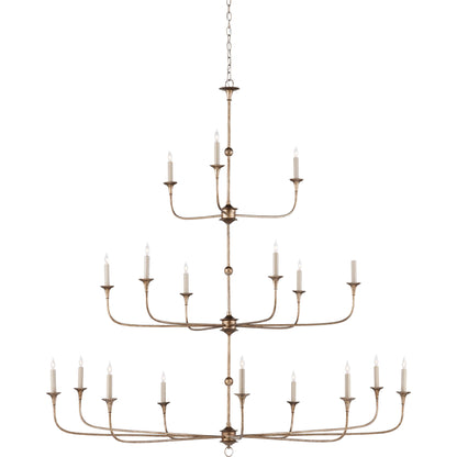 Nottaway Grande Chandelier by Currey and Company. Made from wrought iron in a traditional style.