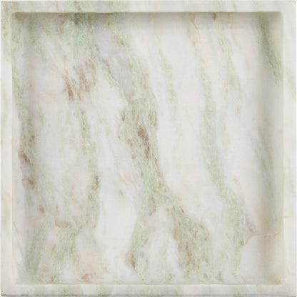 Bilbao Onyx Square Tray by Currey and Company in natural. Made from aravali onyx in a modern style.