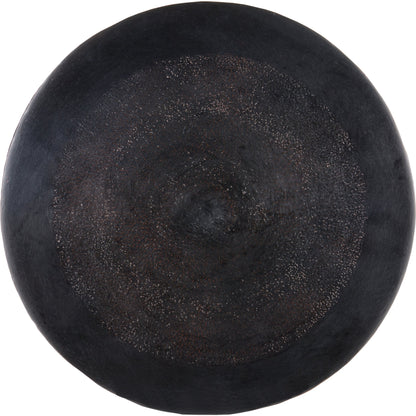 Gallo Accent Table by Currey and Company in bronze. Made from cast aluminum in a modern style.