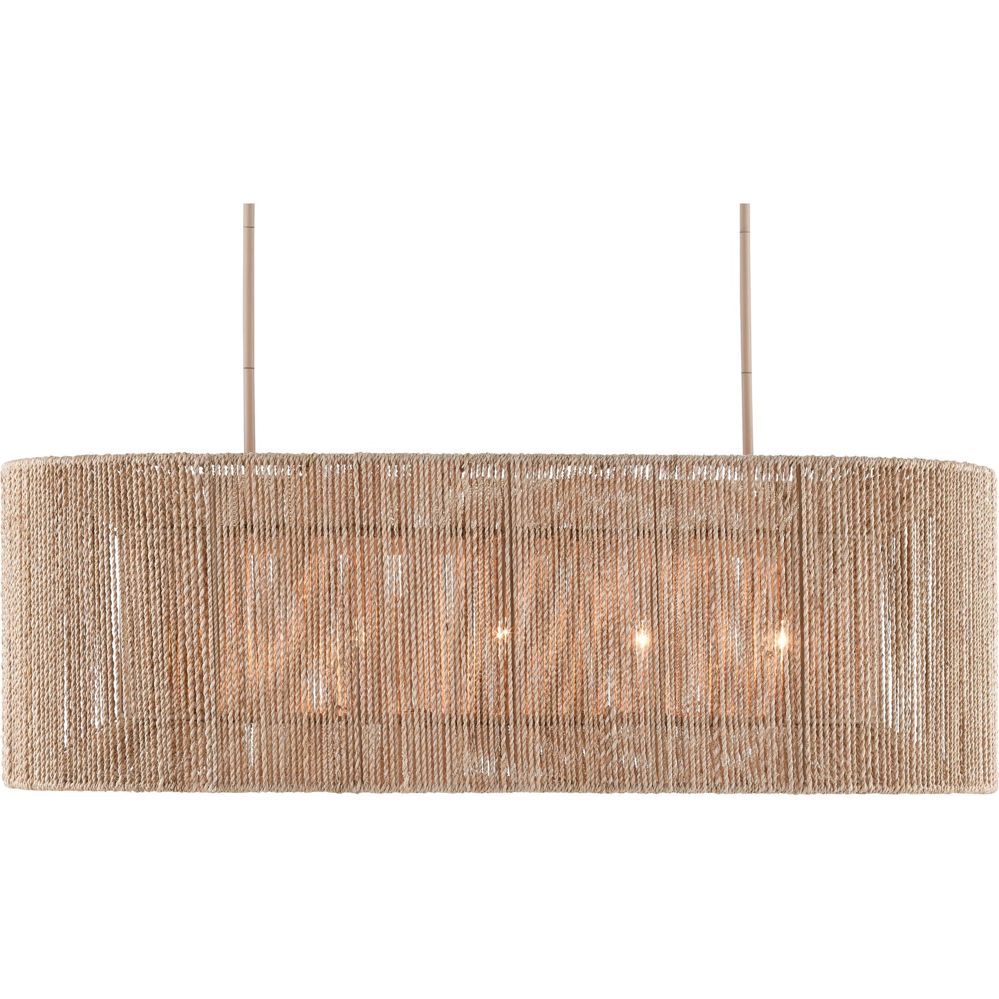 001 SR-890186 | Primary Silo | Mereworth Chandelier by Currey and Company in natural rope, beige. Made from wrought iron, abaca rope in a coastal style.