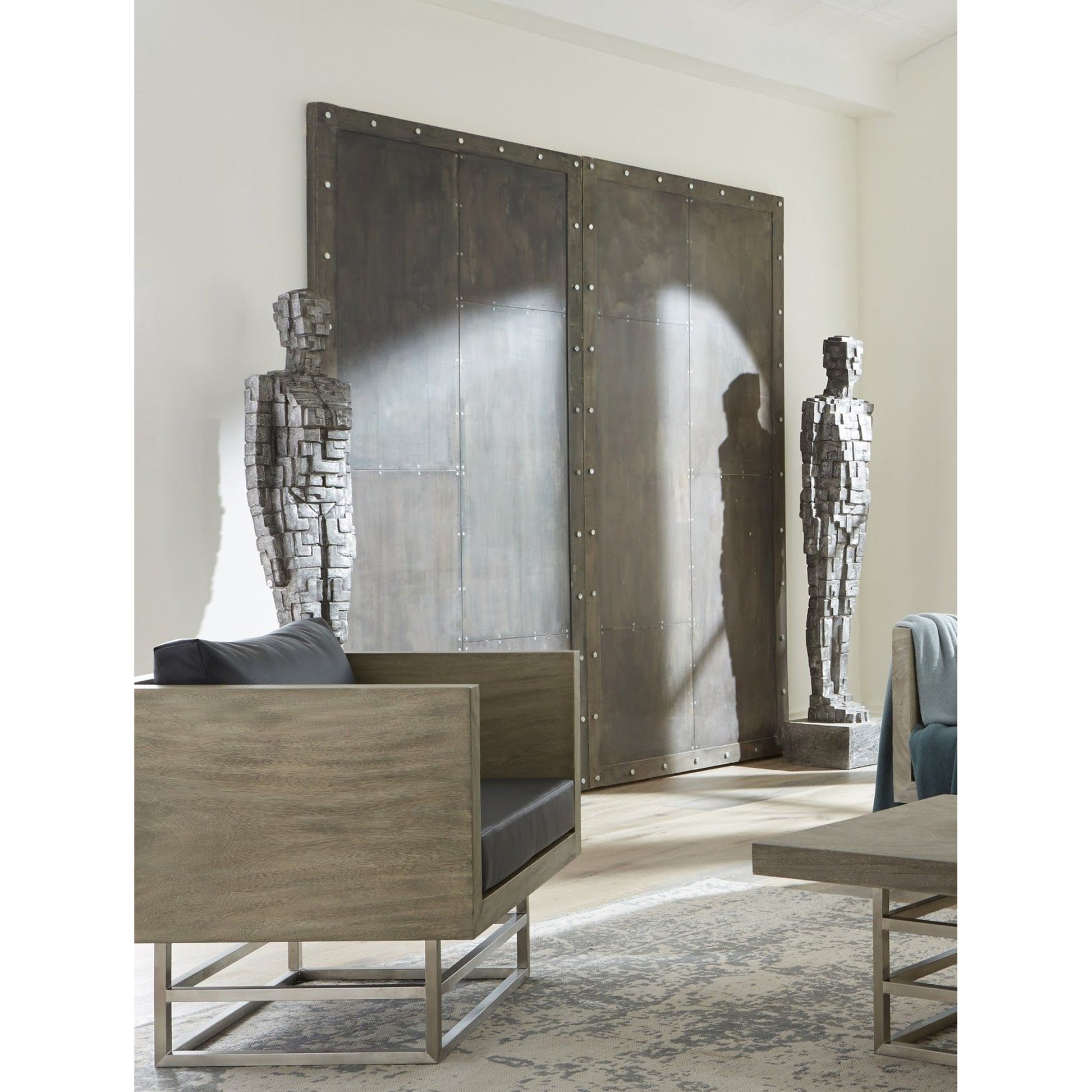 Puzzle Woman Sculpture by Phillips Collection in silver and aluminum. Made from metal in a eclectic & global style.