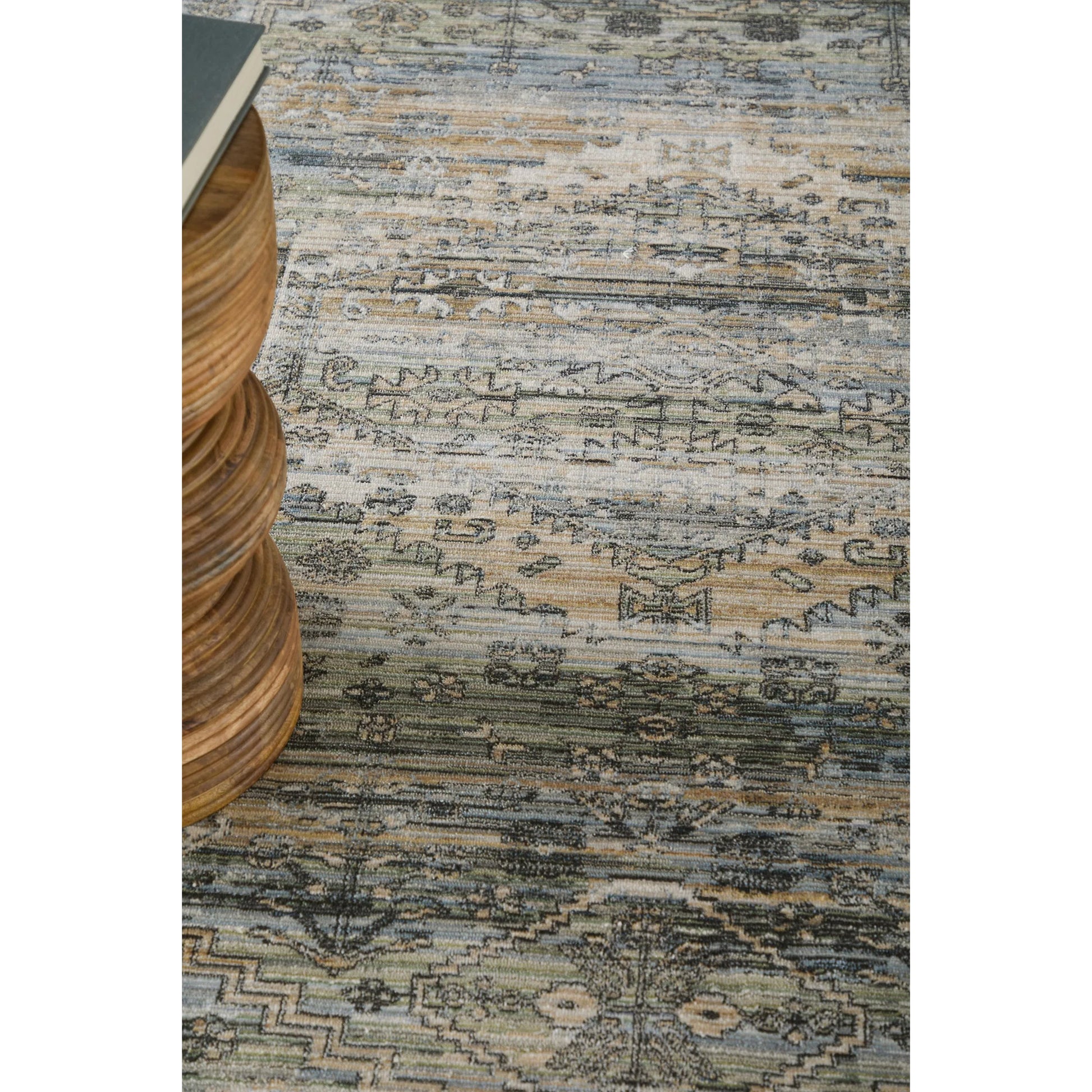 Augustine Traditional AUG39TWF Rug by Feizy in green, ivory, black. Made from polypropylene, polyester in a unique style.