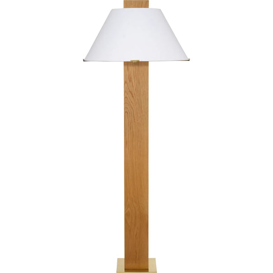 Craftsman Floor Lamp by Jamie Young in natural and natural. Made from wood in a unique style.