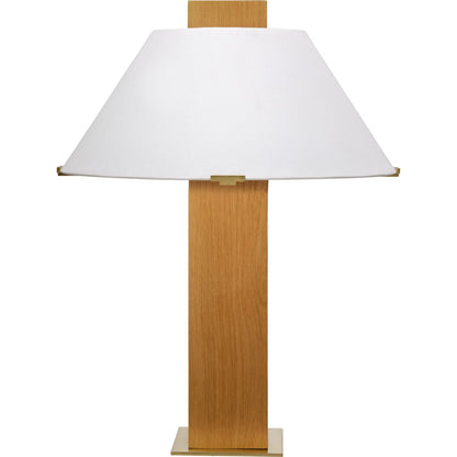 Craftsman Table Lamp by Jamie Young in natural and natural oak. Made from wood in a unique style.