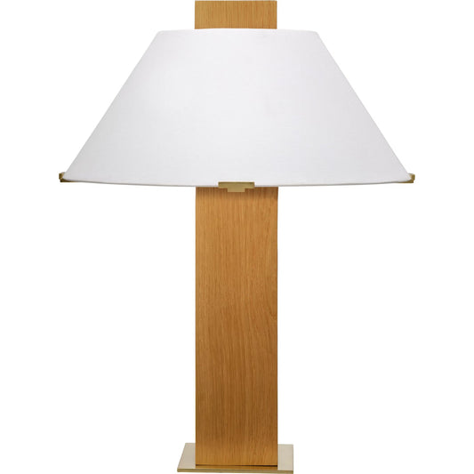Craftsman Table Lamp by Jamie Young in natural and natural oak. Made from wood in a unique style.