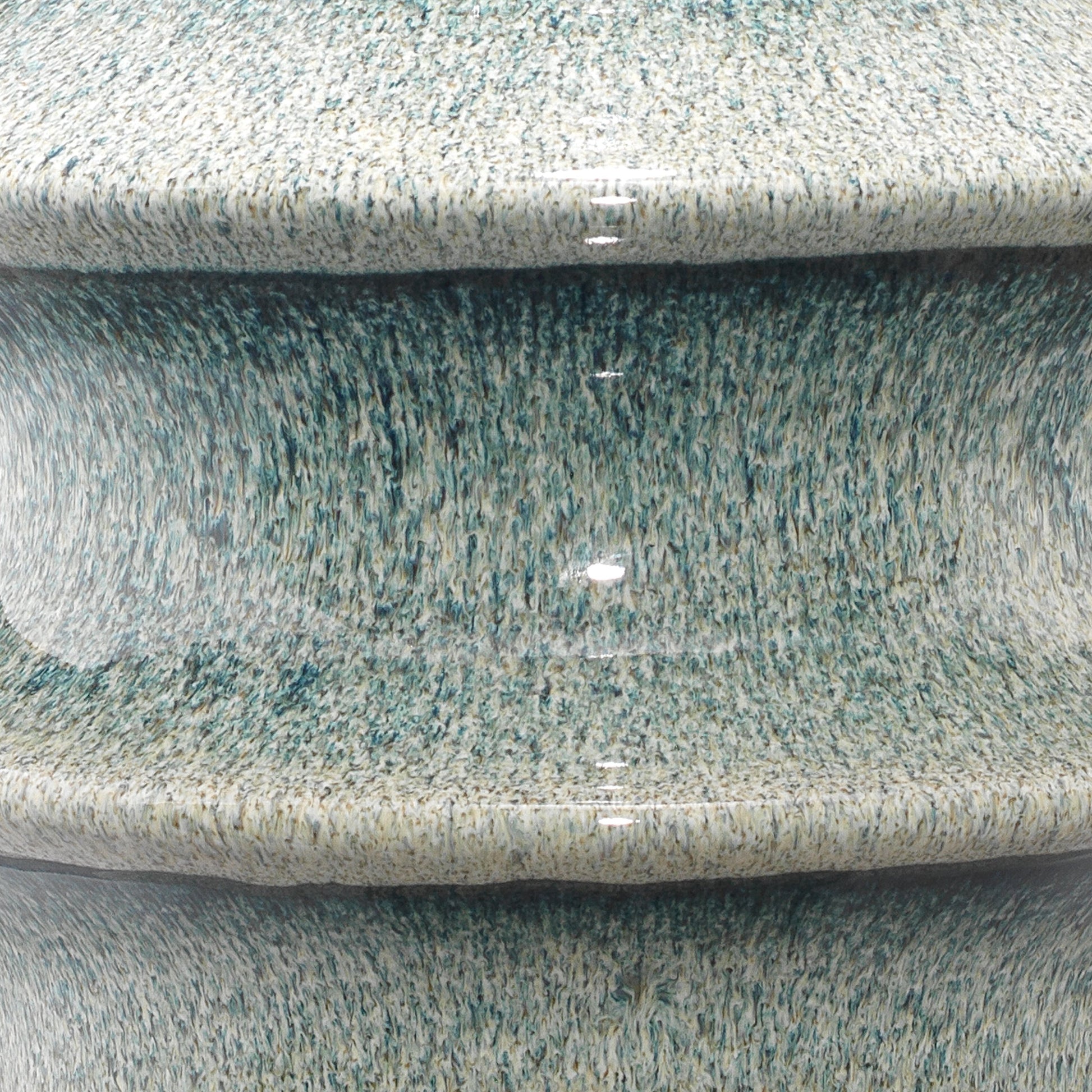 Cymbals Table Lamp by Jamie Young in blue reactive glaze. Made from ceramic in a eclectic & global style.