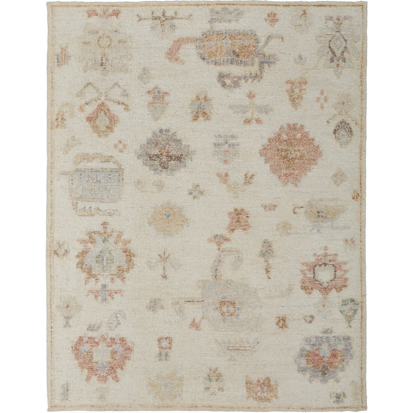 001 SI-2129875,SI-2129876,SI-2129877 | Primary Silo | Grafton Traditional Ikat Rug - 69FLF by Feizy in ivory, orange, gray. Made from wool in a unique style.