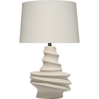 Dune Table Lamp by The Livingston Collection in off white and matte off white. Made from ceramic in a unique style.