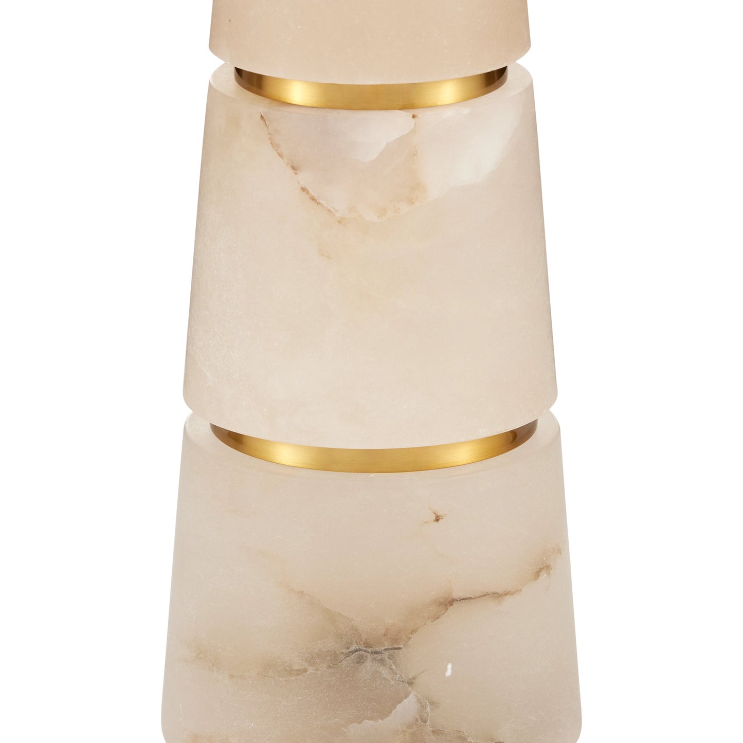 005 SI-2133918 | Closeup | Eleanora Table Lamp by Currey and Company in natural, natural brass. Made from alabaster, metal in a modern style.