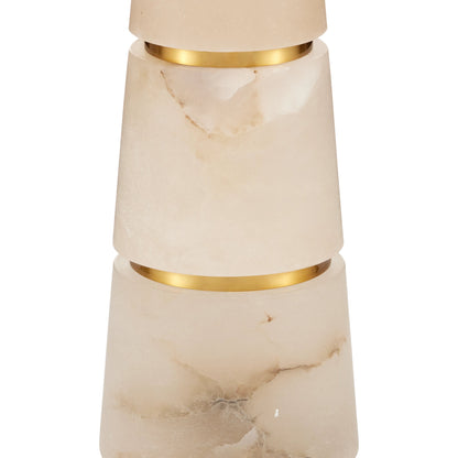 Eleanora Table Lamp by Currey and Company in natural, natural brass. Made from alabaster, metal in a modern style.