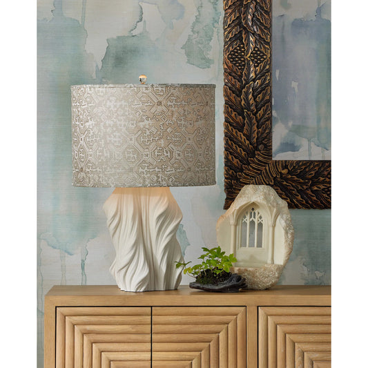 Architectural Remnant II by Currey and Company in antique white. Made from composite in a traditional style.