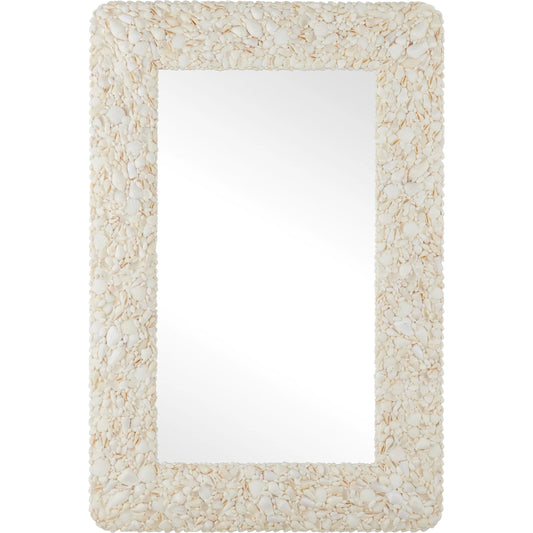 Turbinella Mirror by Currey and Company in natural. Made from shells, wood, glass in a unique style.