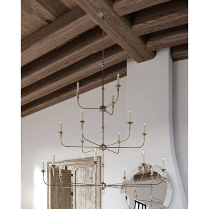 Nottaway Grande Chandelier by Currey and Company. Made from wrought iron in a traditional style.