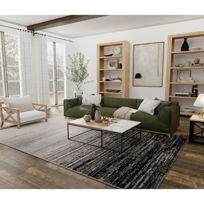 Micah Rug - 3337F by Feizy in black, gray. Made from polyester, polypropylene in a unique style.