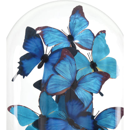 Rue De Bac Butterflies by Currey and Company in blue, black, clear. Made from paper, engineered wood, glass in a modern style.