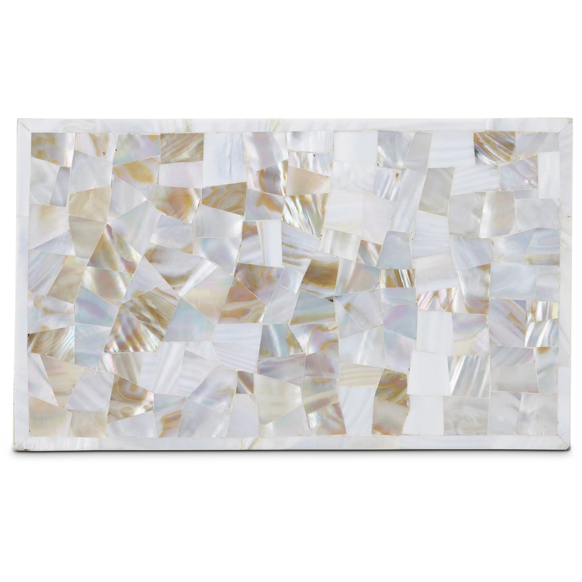 Uma Mother of Pearl Box Set by Currey and Company in natural. Made from mother of pearl in a modern style.