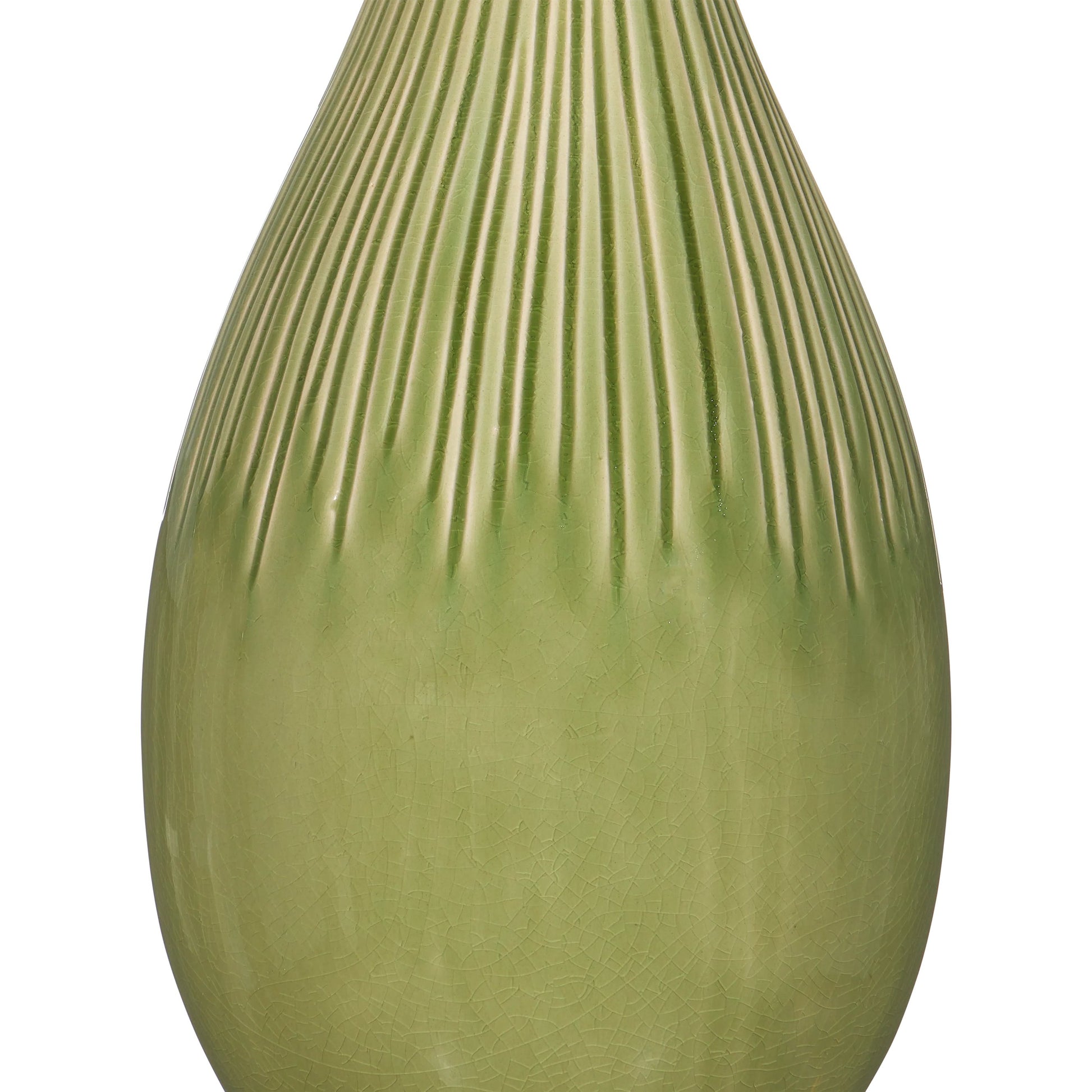 Anjou Table Lamp by Currey and Company in pale green, off-white, clear, satin nickel. Made from ceramic, optic crystal in a modern style.