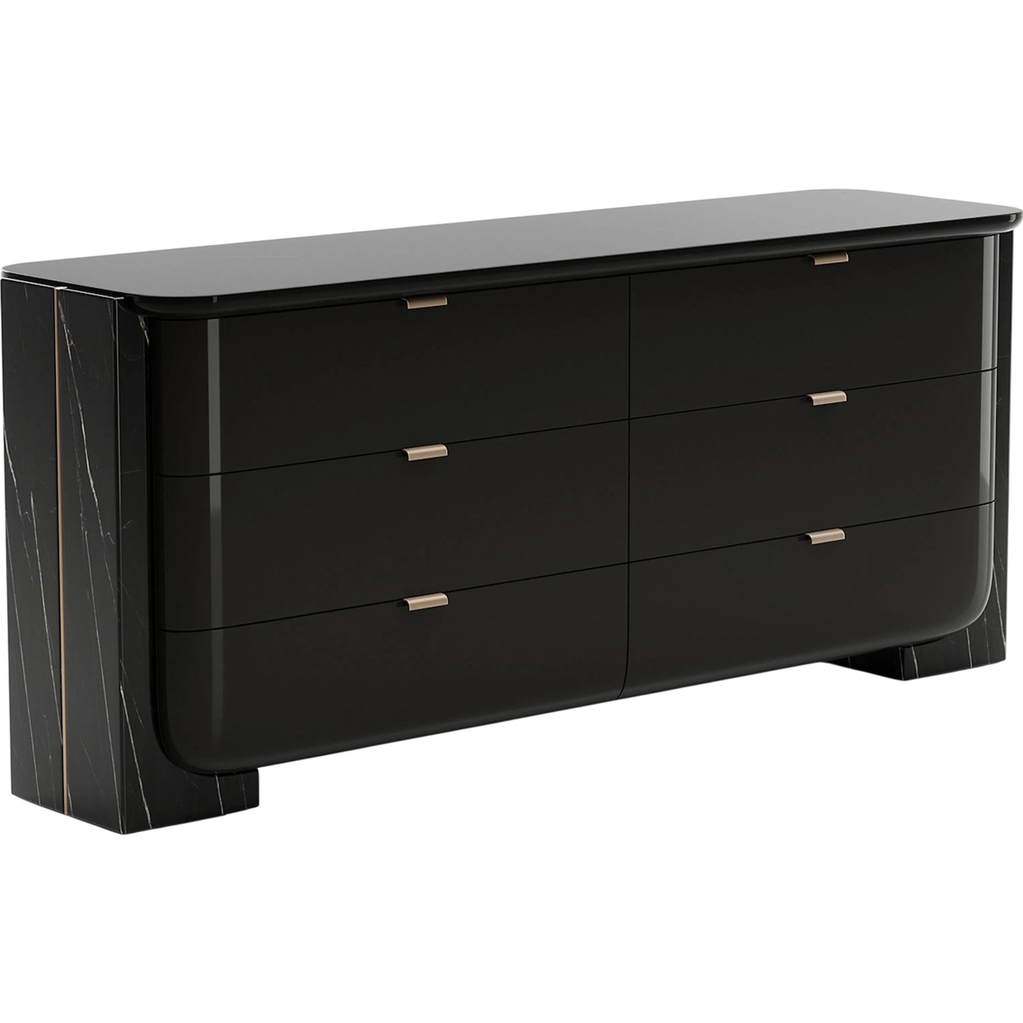 002 SI-2462259 | Primary Silo | Overlap Dresser by Caracole. Made from stone in a transitional style.