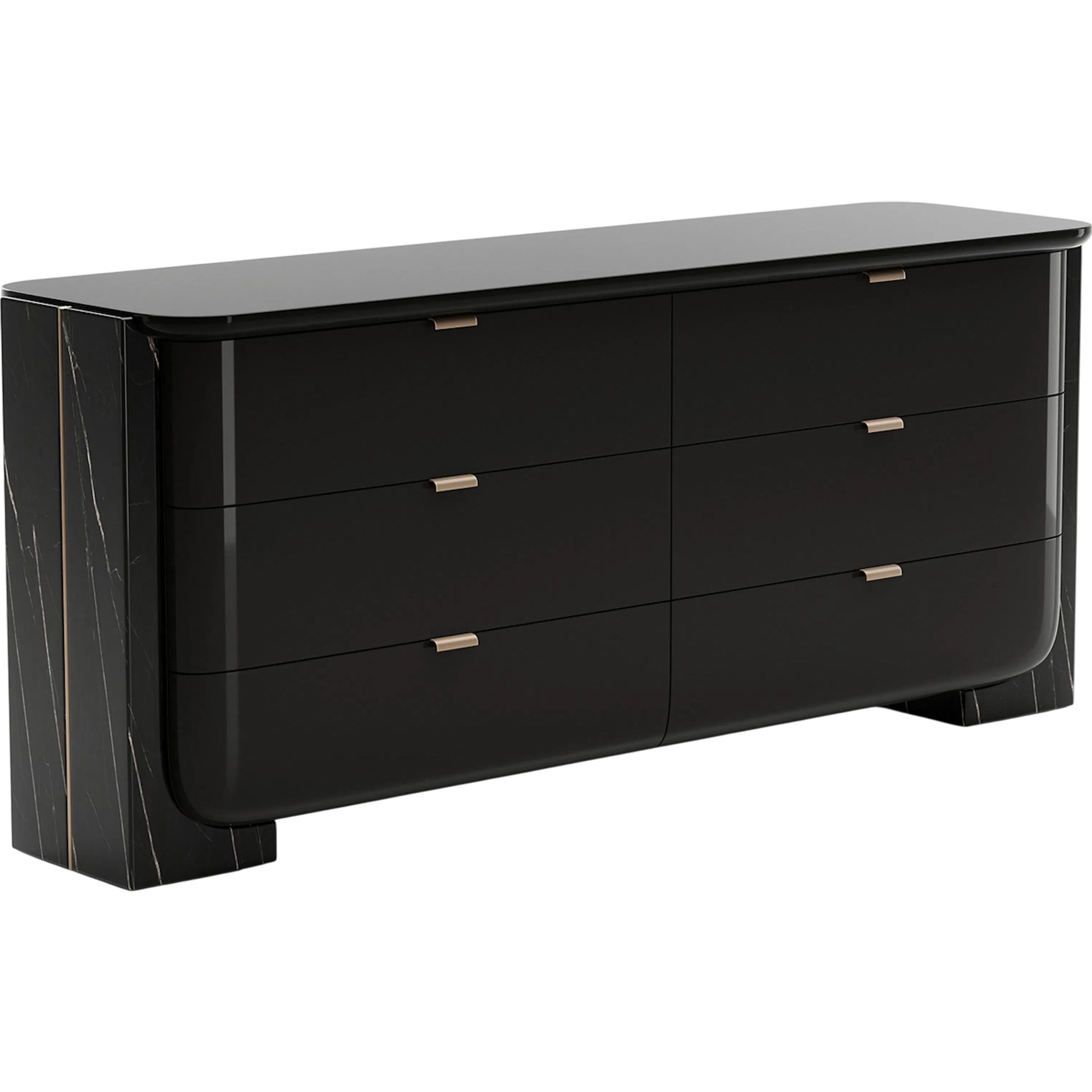 Overlap Dresser by Caracole. Made from stone in a transitional style.
