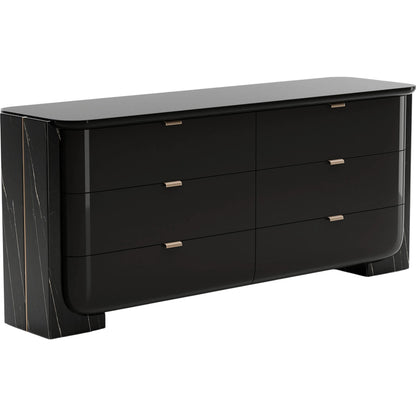 Overlap Dresser by Caracole. Made from stone in a transitional style.
