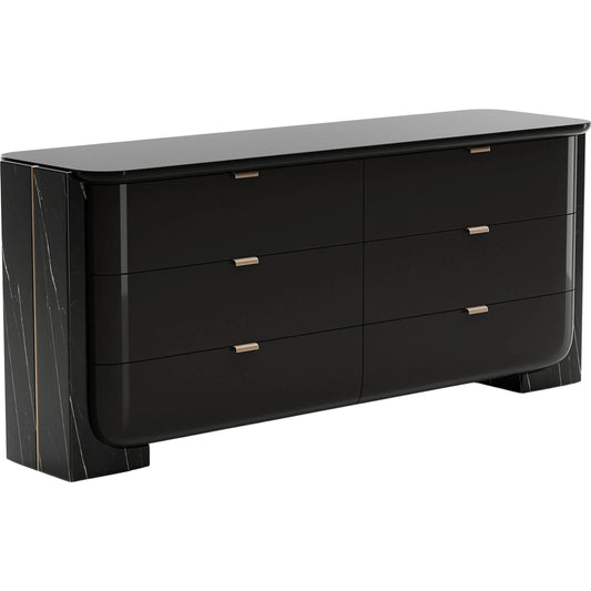 Overlap Dresser by Caracole. Made from stone in a transitional style.