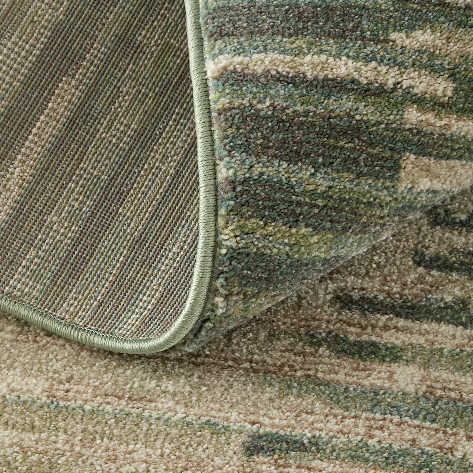 Eden EDN39QYF Rug by Feizy in green, ivory, brown. Made from polypropylene in a unique style.