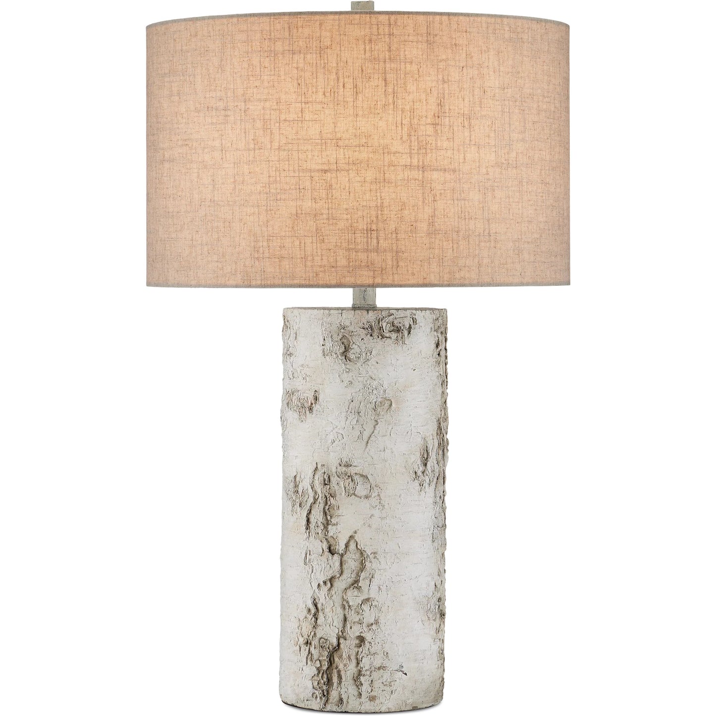 002 SI-2257351 | Additional Silo | Faux Birch Table Lamp by Currey and Company in birch white, gray. Made from cement in a modern style.