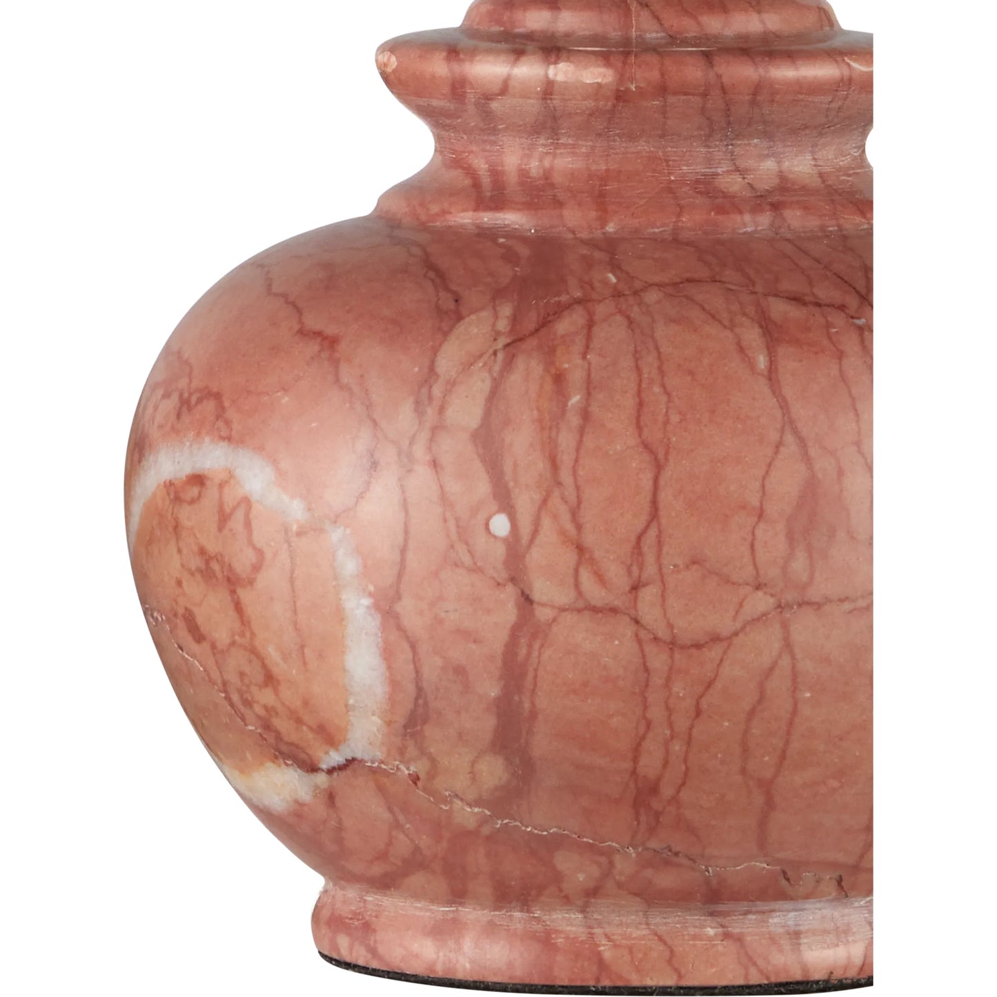 003 SI-2387128 | Closeup | Piccolo Pink Mini Table Lamp by Currey and Company in natural rose. Made from rosa cappuccino marble in a eclectic & global style.