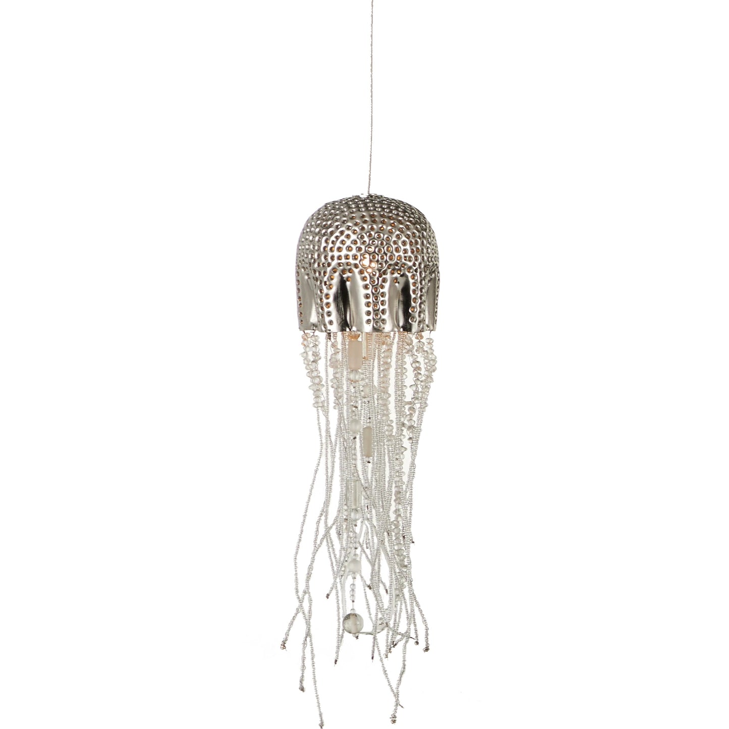 007 SI-1924034 | Closeup | Medusa Rectangular 7-LIGHT Multi-Drop Pendant by Currey and Company in nickel, silver. Made from nickel, steel, glass in a modern style.