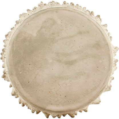 Relic Accent Table by Currey and Company in sand. Made from ceramic in a modern style.