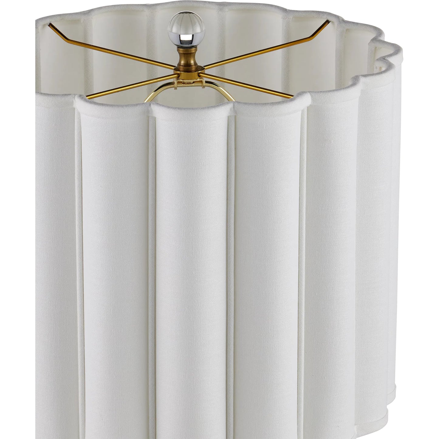 005 SI-2257348 | Closeup | Celadon Crackle Table Lamp by Currey and Company in celadon crackle, clear, antique brass. Made from porcelain, optic crystal, metal in a modern style.