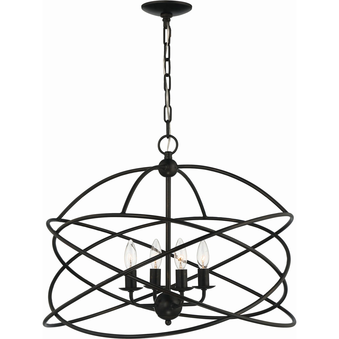 002 SI-1965948 | Additional Silo | Anson Chandelier by Lumanity in oil rubbed bronze. Made from iron in a modern style.
