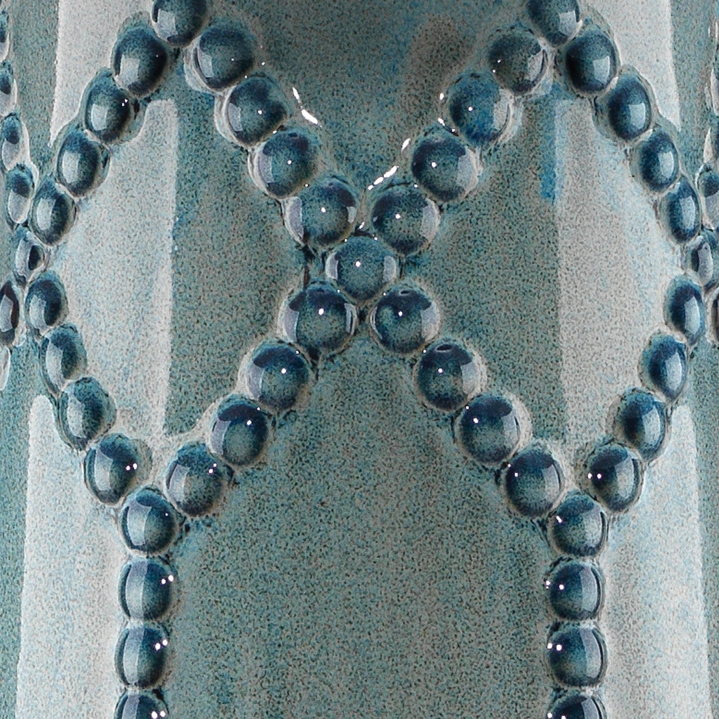 003 SR-819661 | Closeup | Hobnail Table Lamp by Jamie Young in teal. Made from ceramic in a transitional style.