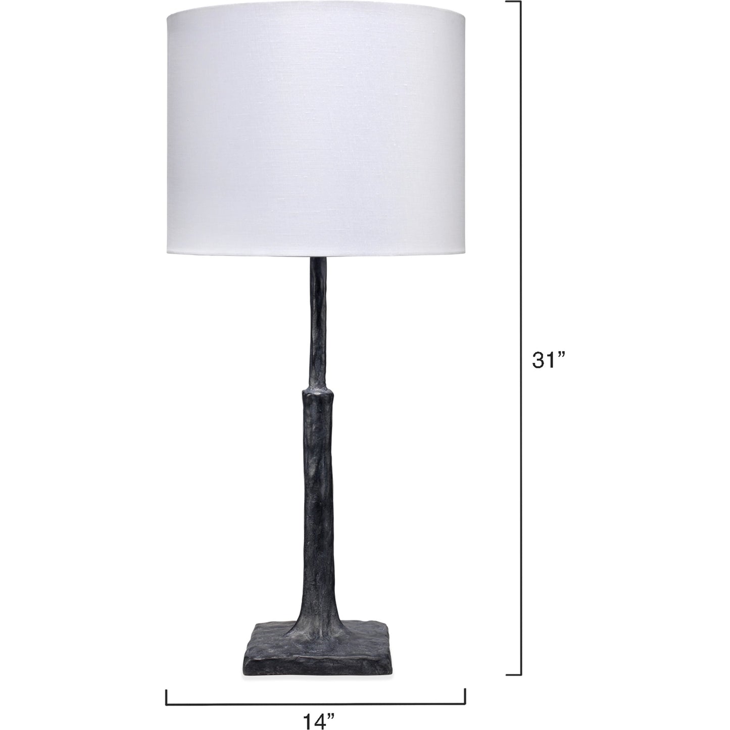 002 SI-1782498 | Additional Silo | Humble Table Lamp by Jamie Young in textured charcoal. Made from resin in a modern style.